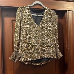 Madewell floral blouse